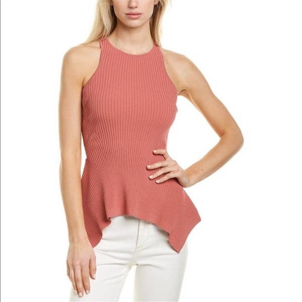 Cinq a Sept Ellen ribbed peplum tank